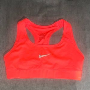 Bright neon Nike sports bra